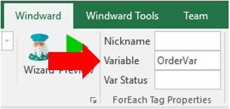 Notice when you have the cell A1 selected, the Variable field in the ForEach Tag Properties section does not describe our data query very well. Let s change the Variable to something more descriptive.