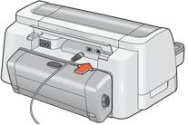 Verify that the printer is powered on. 3. Connect the ethernet cable to an available port on the ethernet hub or router. 4.
