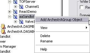 While the IntouchGroup object is available merely for ease of use/modeling purposes, the ArchestrAGroup object allows the administrator to add a prefix in the "ArchestrA item ID prefix" field.