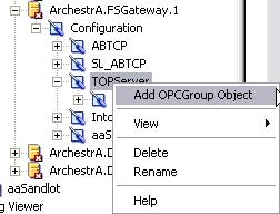 Activate Server Out of Proc This checkbox configures the FSGateway to connect to the OPC server Out-of- Proc, or out of process.