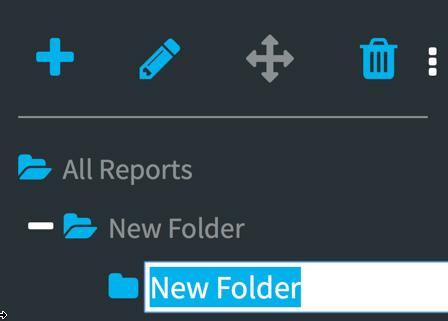 My Reports - Portal Creating a Folder within a Folder 1. Select the main folder the new one will be under. 2. Select the + sign. 3.