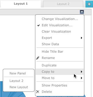 Building User Created Dashboards Copying or Moving Visualizations It s possible to copy any visualization you create or arrange them all in one layout for easier viewing.