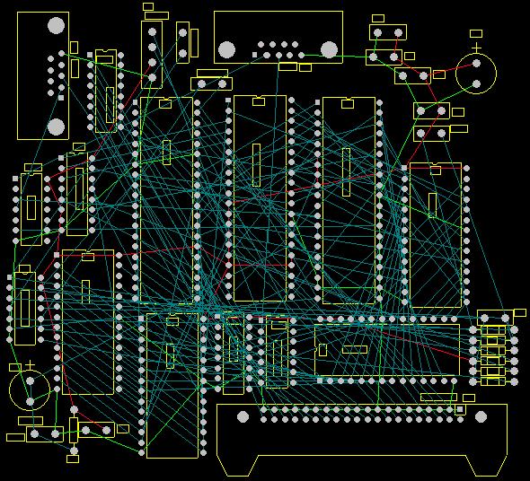 Lab 9 PCB Trace Routing With Components placed, routing starts from ratsnest connections Route