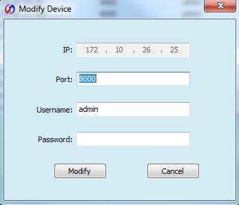 Modifying a Device Select a device from the list, and click to enter the Modify Device interface: You are