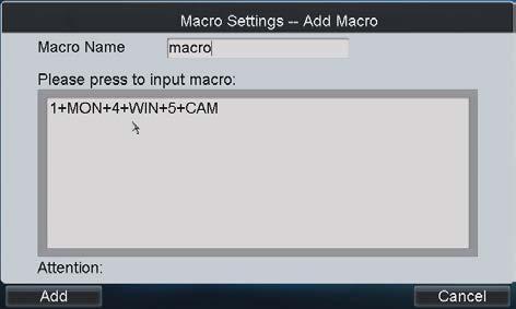 Operation: Press the Num + MAC keys to call the programmed macro command. Click Macro on the main interface to enter the Macro Settings interface.