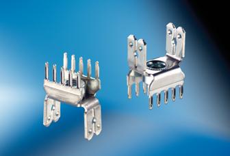 10 pin with Screw Mount and angled Slip-on Terminals, Pressfit The ERNI Power Tap is designed to bring power to printed circuit board applications.