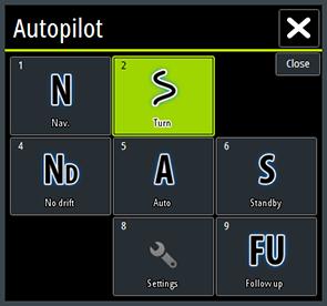 select to show the autopilot tile in the Instrument