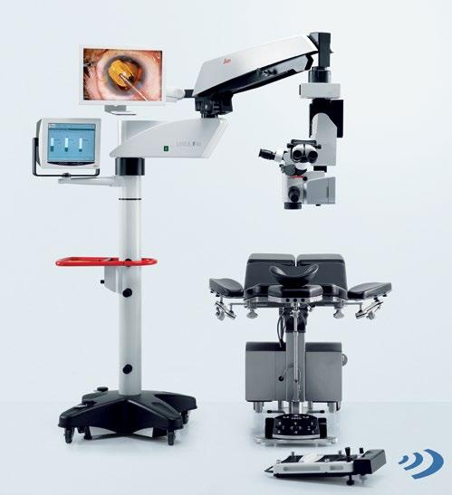 10 Variety of floor stands and ceiling mounts [1] Auto Reset for the next operation [2] Temporal approach for cataract surgery [3] The microscope is very convenient to position and move in the