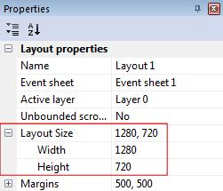 Once selected go back over to the Properties bar, where it's showing the Layout properties