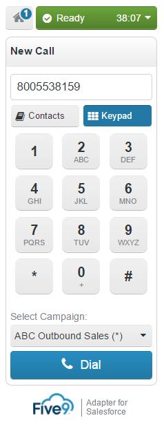 Reviewing the Call Control Button Dialing contacts manually: New Call button: Click this to initiate a call Keypad button: This shows or hides the keypad.