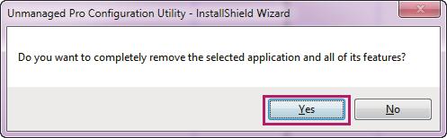 Utility 3) Wait for a while until the following page is displayed. Click Yes.