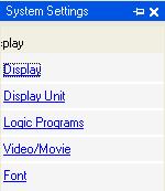 (3) System Data Area Settings On the System Settings window, select Display Unit and then the System Area tab.