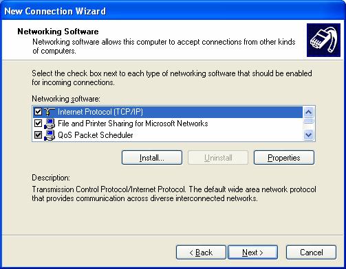 Dial-Up server from Dial-Up Client.