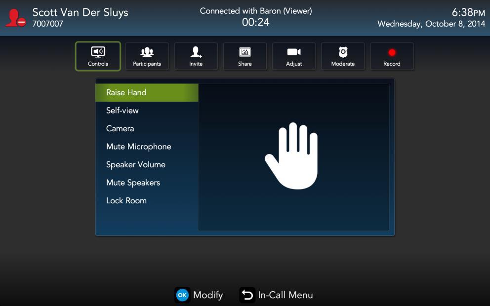 In-Call VidyoRoom and VidyoPanorama 600 Quick User Guide We refer to this as Projection Mode as the content is only displayed on your local VidyoRoom system.