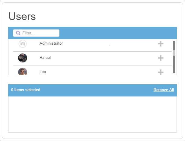 5. In the bottom panel select the team members from the list of registered users. 6. To include a user in the team, highlight them and click. 7.