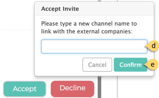 d. When accepting, a popup will appear in which the user will