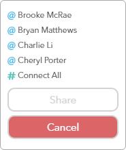 4. Select the recipient, group, or channel where you want to share the message and click Share. 5.