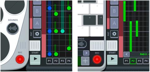 Pads & Keyboard All your recordings in the pads or keyboard will be shown in the sequencer, ready for editing. Shake to undo Enables undo, redo or randomise sounds.
