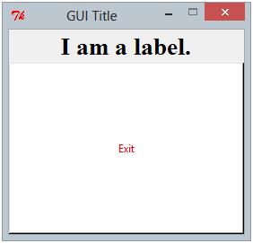 etc. These attributes can be configured at the creation time or altered later. The following example code for a Label widget demonstrates interesting changes in the default appearance, See Fig.