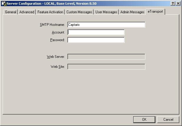 Using Enterprise Fax Manager to Change Configurations After the SecureDocs Module is installed, you can use Enterprise Fax Manager to change the Web server name, the Web site name, and the SMTP mail