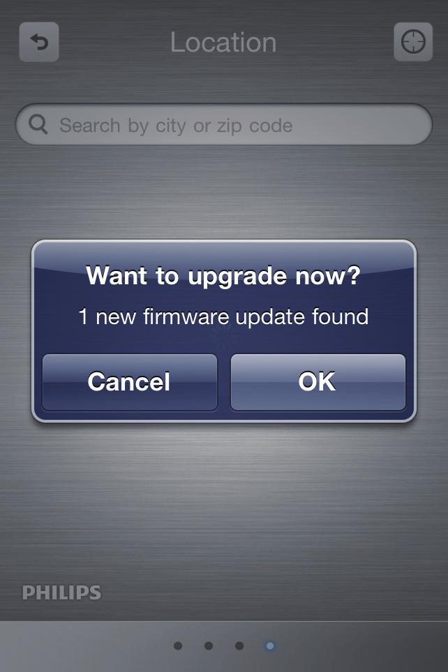 6 Update the firmware With the ClockStudioapp on your iphone/ ipod, you can update the firmware of DS3480. 1 Make sure that your iphone/ ipod is connected to the Internet.