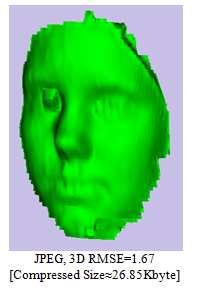 21 Decompressed Face3 image by using JPEG2000 and JPEG algorithm,
