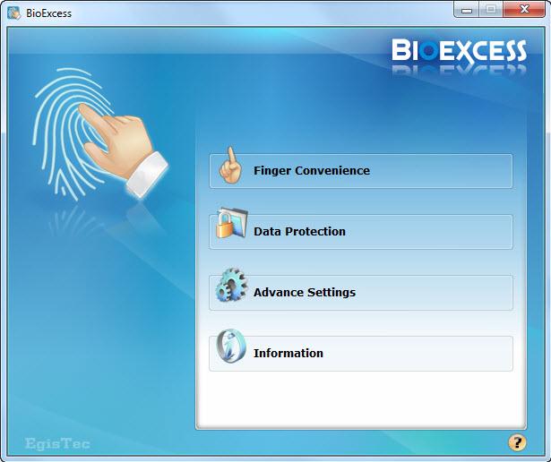 Fingerprint Reader Once installed, the fingerprint reader software offers several options to configure
