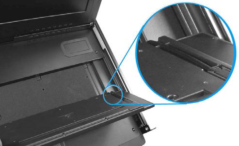 There is a small hole on the bottom of the tray as well, that can be used to