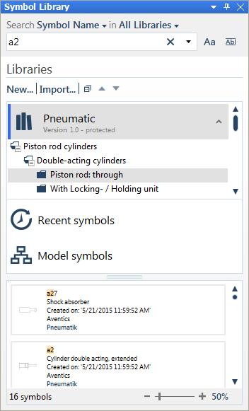 Scheme Editor - Features Search for Symbols In the library