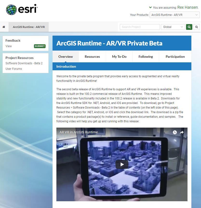ArcGIS Runtime: Private Beta program Started November 2017 Targeting high-end mobile devices - Good framerate, high resolution, best chipsets, superior camera, AR kits Limited to Runtime SDKs