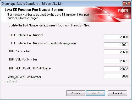- When the [Re-enter Port Numbers] window is displayed, enter an unused port number and click the [OK] button. When the port number is not changed, click the [Ignore] button.