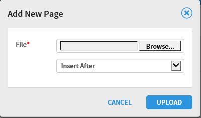 Note that there are three options for the placement of the page(s) you are importing.