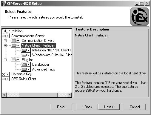 07. Select Installed Feature Set Expand the driver tree in order to view and select the drivers you wish to install.