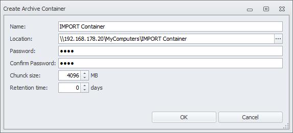 4.3 Menu and Functions 4.3.1 File By clicking on File in the menu, you are able to create a new container, open an existing container, close an open container.