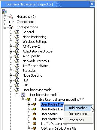 User Behavior Model FIGURE 15. Adding Another Instance of the Parameter Sample Scenario This section describes the way in which a user can easily create a simple scenario and run it using QualNet.
