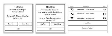 3.8: Snooze is now changed to Next Bus 3.