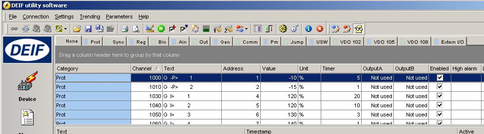 Parameters Addresses Channel and Modbus address numbers can be found in the utility software parameter list for the unit in question.