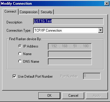 24 DOMINION KX USER GUIDE to initiate a connection with that Dominion KX unit. Click [OK] when you have completed the fields.