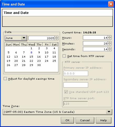 CHAPTER 4: ADMINISTRATIVE FUNCTIONS 47 Time and Date The Time and Date screen allows you to access the device s current settings to set time, date, time zone, adjustment for Daylight Savings, and