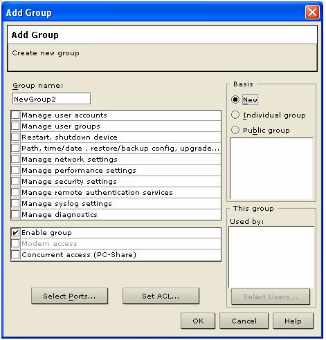 CHAPTER 4: ADMINISTRATIVE FUNCTIONS 49 Create or Edit User Groups and Access Permissions Define User Groups before creating individual Users.