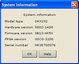 64 DOMINION KX USER GUIDE Device System Information On the Setup menu, click System Information to view Model Type, Hardware Version, Firmware Version, Serial Number,