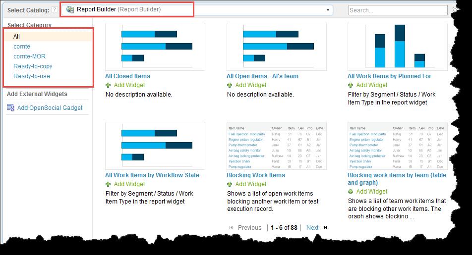 Most of the Dashboard widgets only display information from one application. Report builder allows reporting on data from across multiple applications.