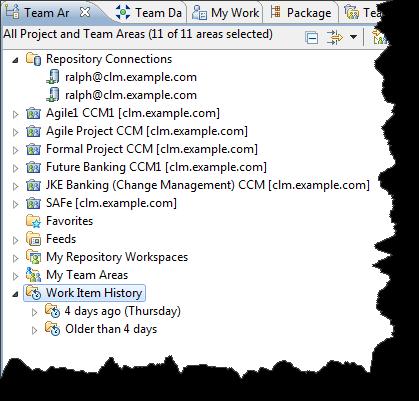 RTC Eclipse client In a lot of the regular usage scenarios, it is not relevant to know on which CCM application the project area resides.