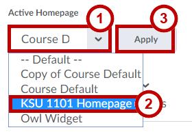 Apply a New Homepage to the Course 1. From the Homepage Management tool, click the Active Homepage drop-down (See Figure 18). 2.