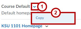 Figure 18 - Select New Homepage Copy a Homepage The following explains how to copy a homepage.