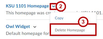 3. The homepage is duplicated. Figure 21 - Copied Homepage Delete a Homepage You can delete homepages you have created or copied. Deleted homepages cannot be recovered or restored.