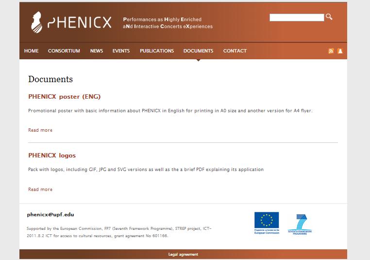 4.1.6 Documents This section hosts documents related to the project that are not scientific publications, like