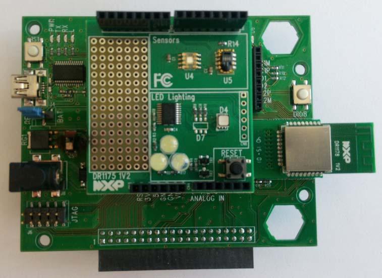 Appendices Figure 21 below shows a pre-assembled board fitted with a Lighting/Sensor Expansion Board (DR1175).