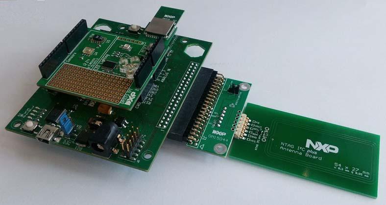 the node to be introduced into a network via contactless NFC commissioning. During this commissioning, the PN7120 NFC Controller interacts with the NFC tag (see Appendix A.8).