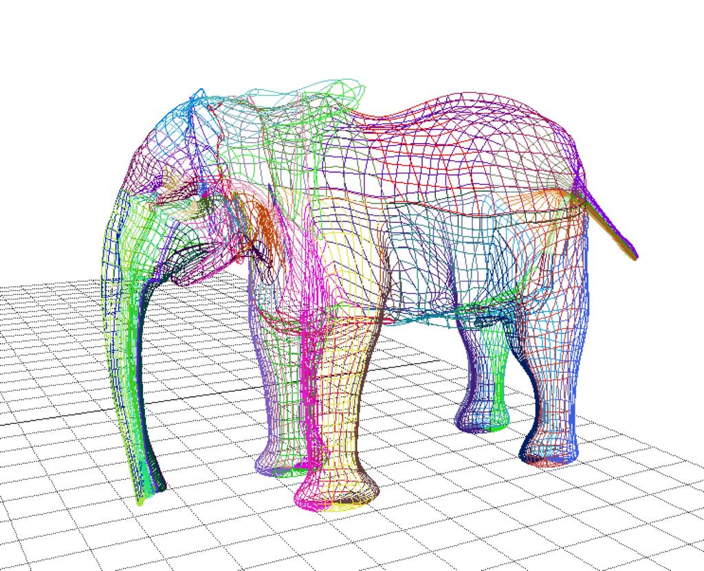 By separating the representation of an object into many different patches, a surface can be described parametrically.